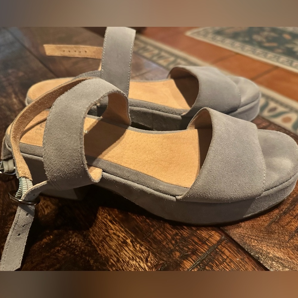 Seychelles Blue Platform Sandals